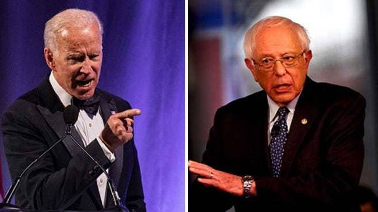 Joe Biden and Bernie Sanders