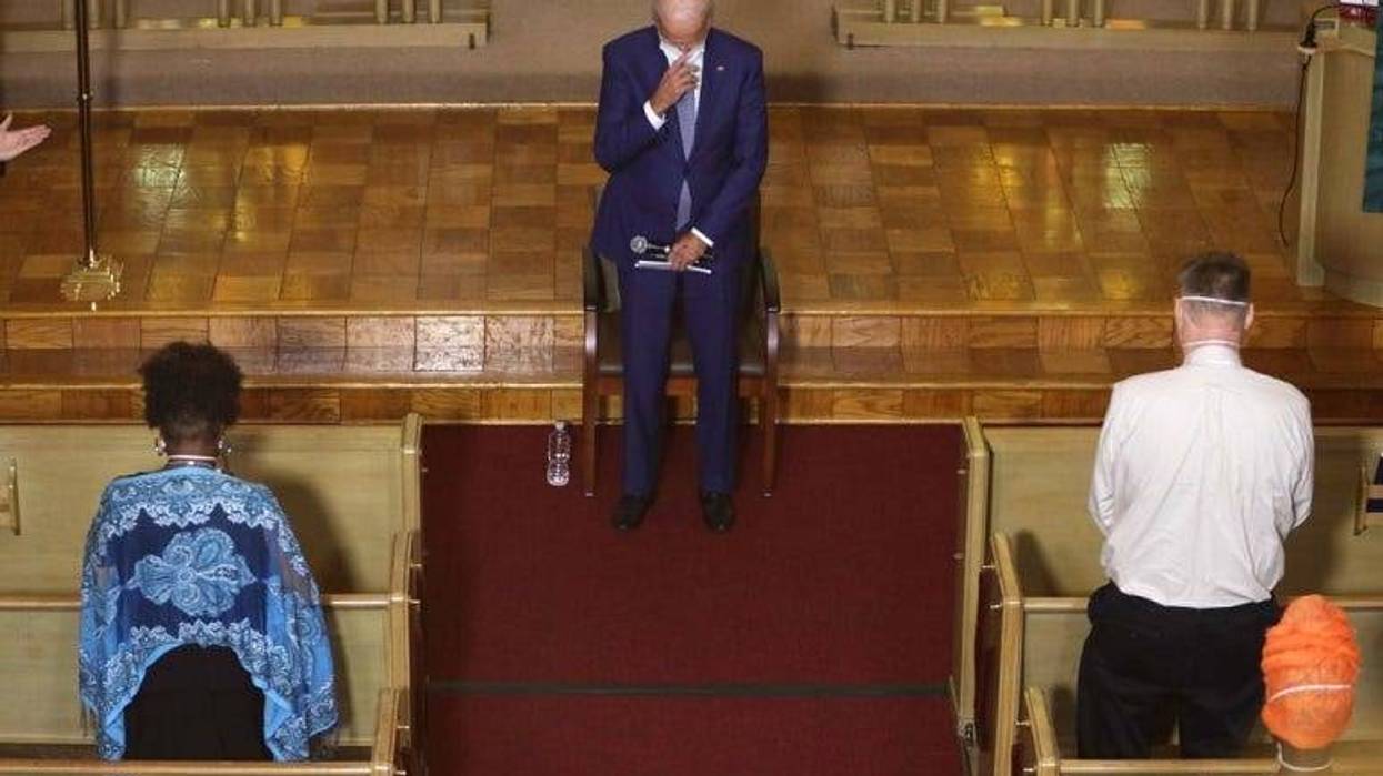 Joe Biden campaigning in Kenosha