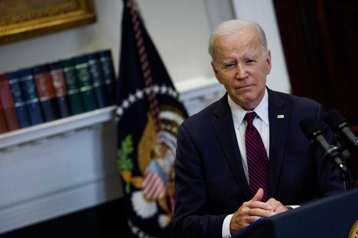 Joe Biden delivers remarks on the debt ceiling at the White House on May 09, 2023 in Washington, DC. President Biden spoke following a meeting with Congressional lawmakers as they continue to negotiate raising the debt ceiling to avoid a government default. (Photo by Anna Moneymaker/Getty Images)