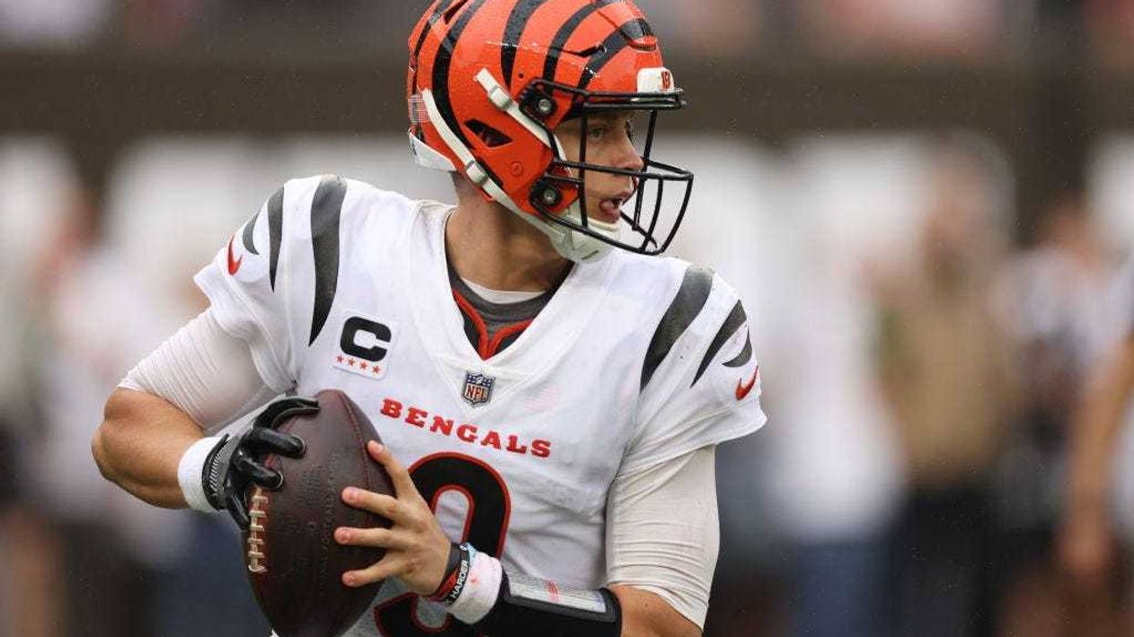 Joe Burrow #9 of the Cincinnati Bengals plays against the Cleveland Browns at Cleveland Browns Stadium on September 10, 2023 in Cleveland, Ohio. (Photo by Gregory Shamus/Getty Images)