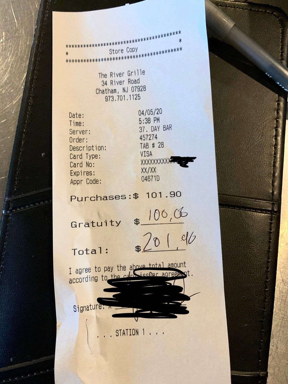 Joe Douglas Receipt