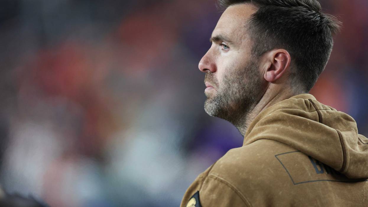 Joe Flacco of the Cleveland Browns looks on in the fourth quarter of the game against the Denver Broncos at Empower Field At Mile High on November 26, 2023 in Denver, Colorado.