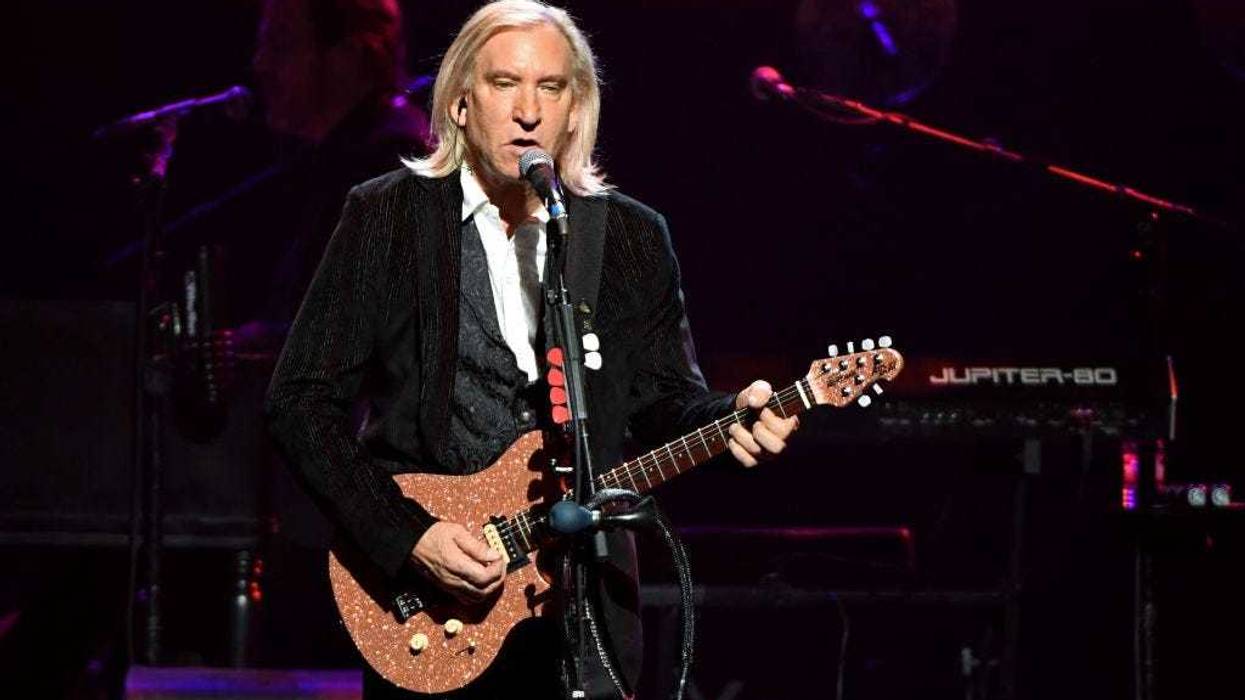 Joe Walsh of the Eagles performs at MGM Grand Garden Arena