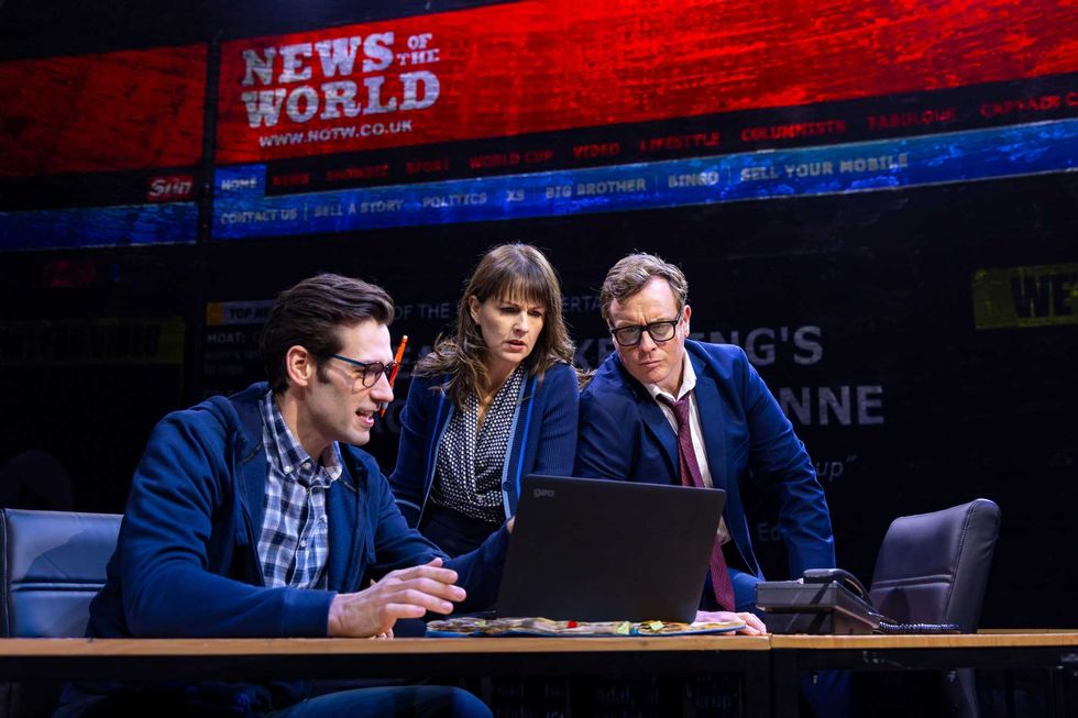 John Behlmann, Eleanor Handley and Toby Stephens in "Corruption."