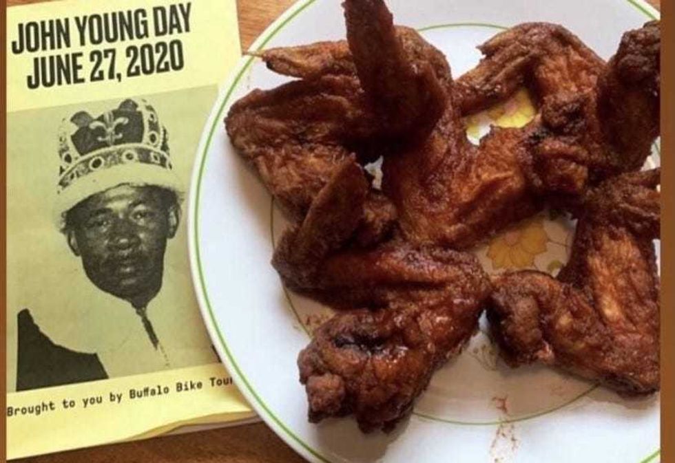 John Brown is credited as creator of the chicken wing