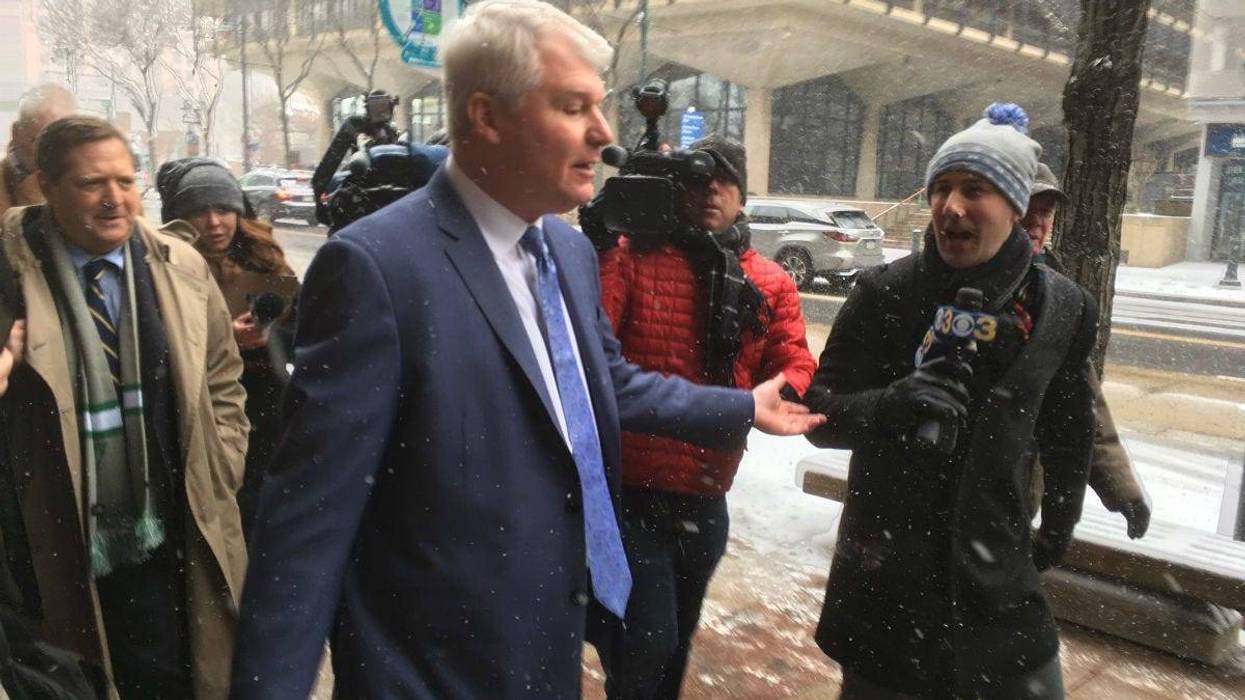 John Dougherty is shown outside Federal court in Philadelphia