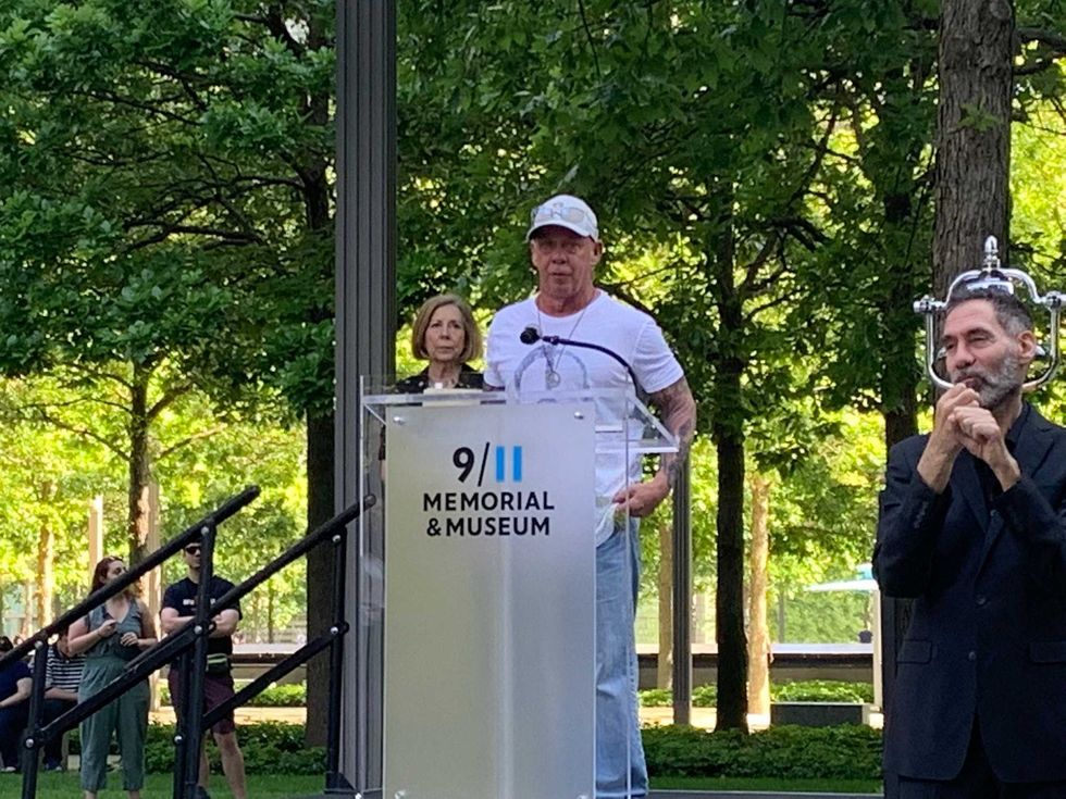 John Feal, founder of the FealGood Foundation, spoke at Monday