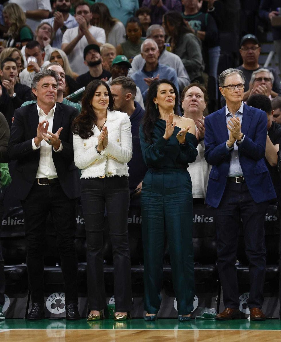 John Henry, Wyc Grousbeck, Linda Pizzuti and Emilia Fazzalari