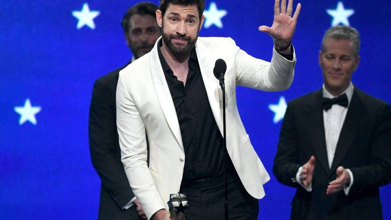 John Krasinski accepts the Best Sci-Fi or Horror Movie award for 'A Quiet Place' onstage during the 24th annual Critics' Choice Awards at Barker Hangar on January 13, 2019