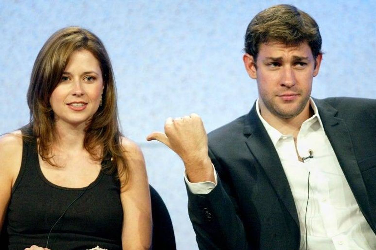 John Krasinski and Jenna Fischer, Pam and Jim from The Office