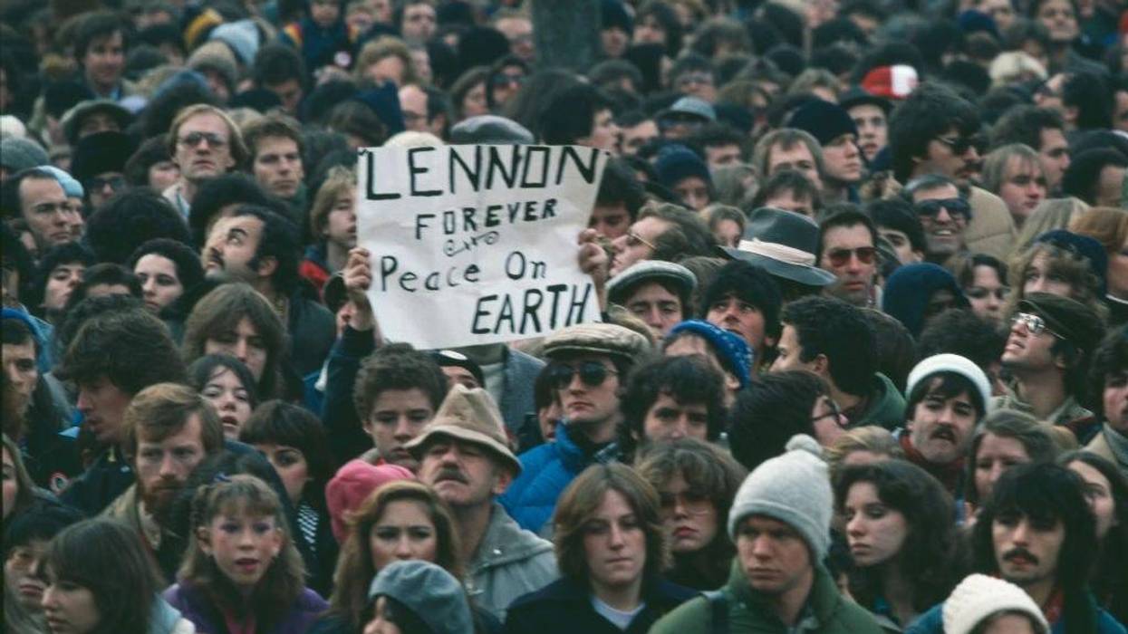 John Lennon mourners