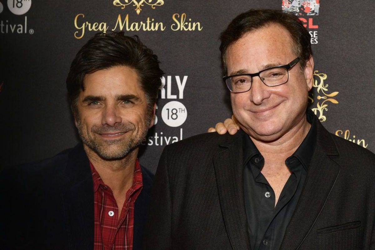 John Stamos and Bob Saget attend the 18th Annual International Beverly Hills Film Festival Opening Night Gala Premiere of "Benjamin" at TCL Chinese 6 Theatres on April 4, 2018 in Hollywood, California.