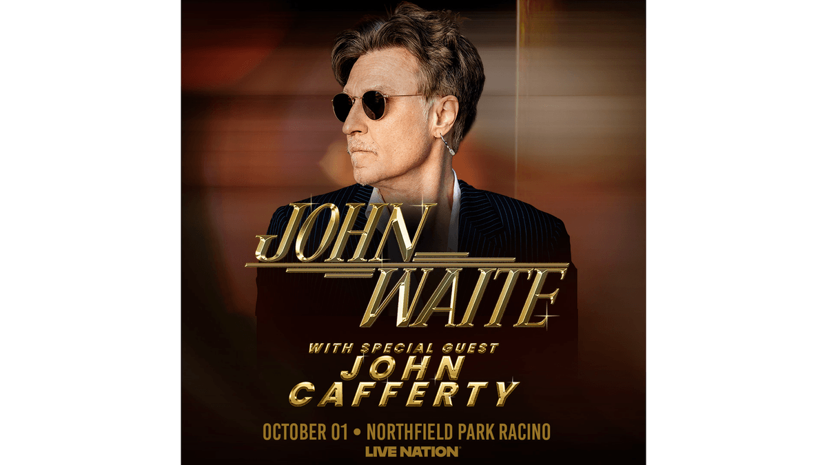 John Waite and special guest John Cafferty concert poster. Oct 1, Northfield Park Racino.