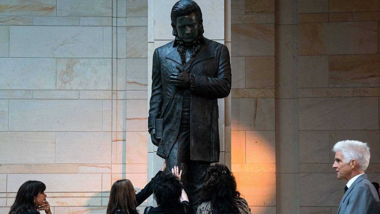 Johnny Cash statue unveiled during a ceremony in Emancipation Hall at the U.S. Capitol