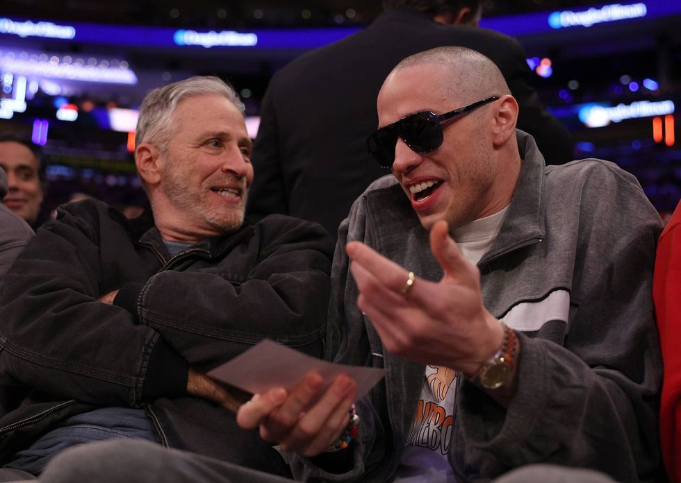 Jon Stewart and Pete Davidson