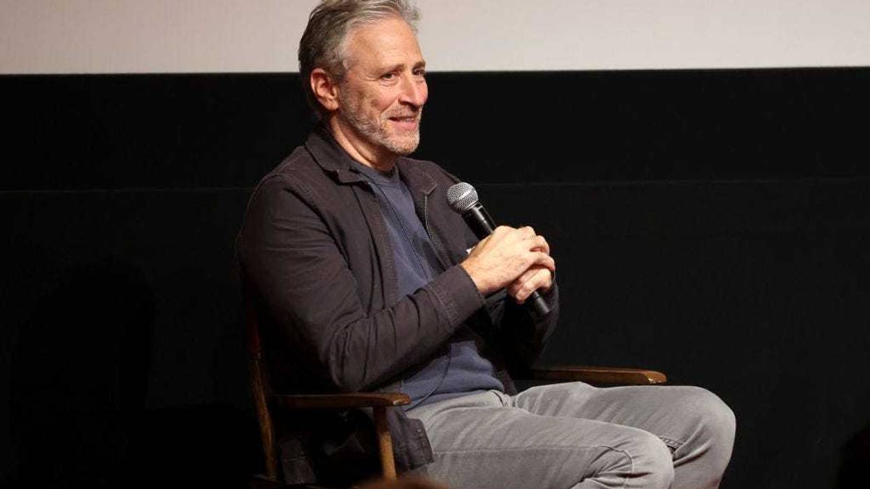 Jon Stewart participates in the Q&A during the Mo Guild Event at The Roxy on November 13, 2022 in New York City.