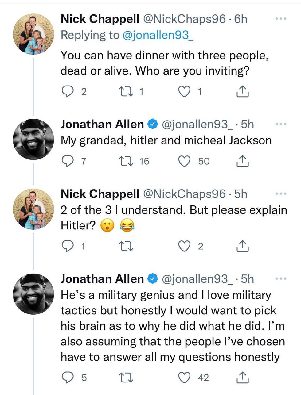 Jonathan Allen Hitler tweets