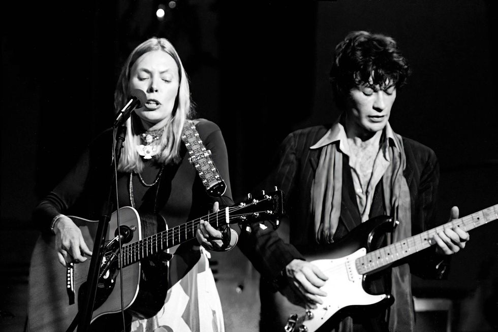 Joni Mitchell and Robbie Robertson
