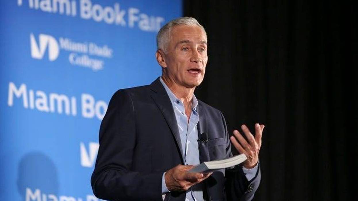 Jorge Ramos speaks on Sunday, Nov. 13, 2016 during the Miami Book Fair at the Miami Dade College Wolfson Campus in downtown Miami, Fla. (Photo by Matias J. Ocner/Miami Herald/TNS)