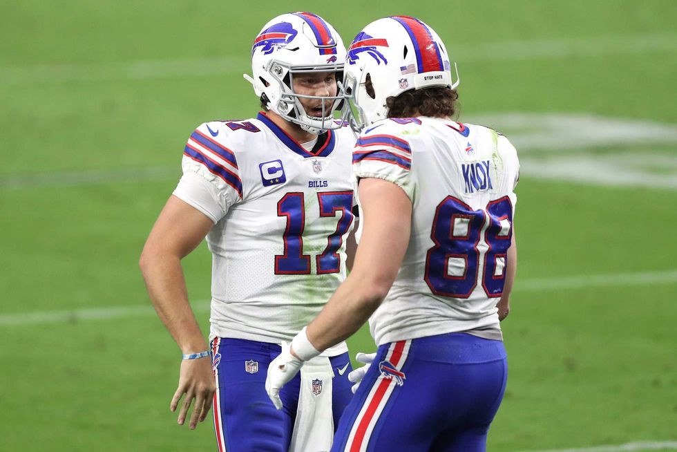 Josh Allen and Dawson Knox