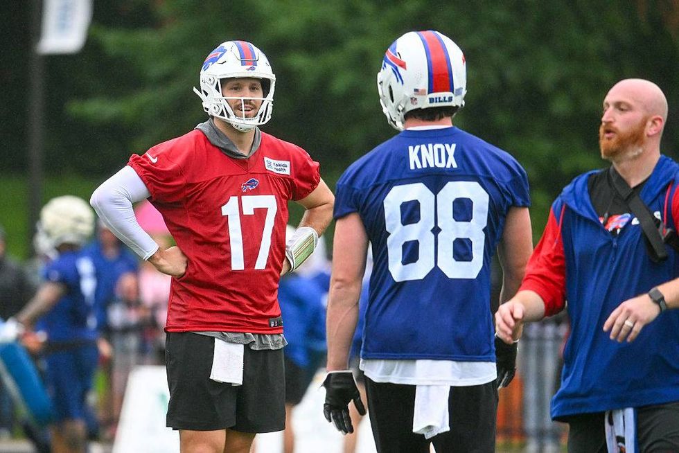 Josh Allen and Dawson Knox