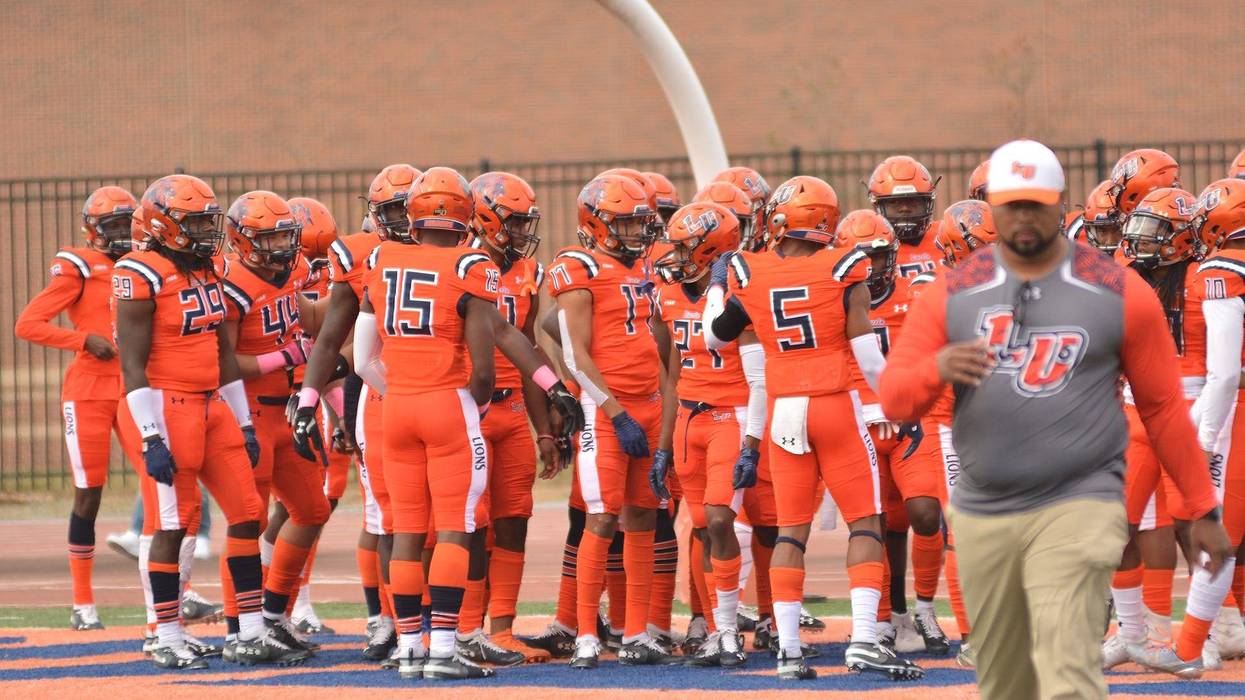 Josh Dean (foreground) and the Lincoln University Lions