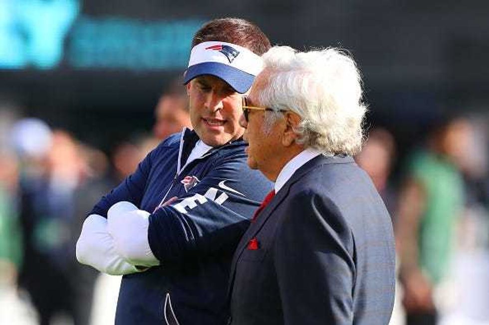 Josh McDaniels and Robert Kraft