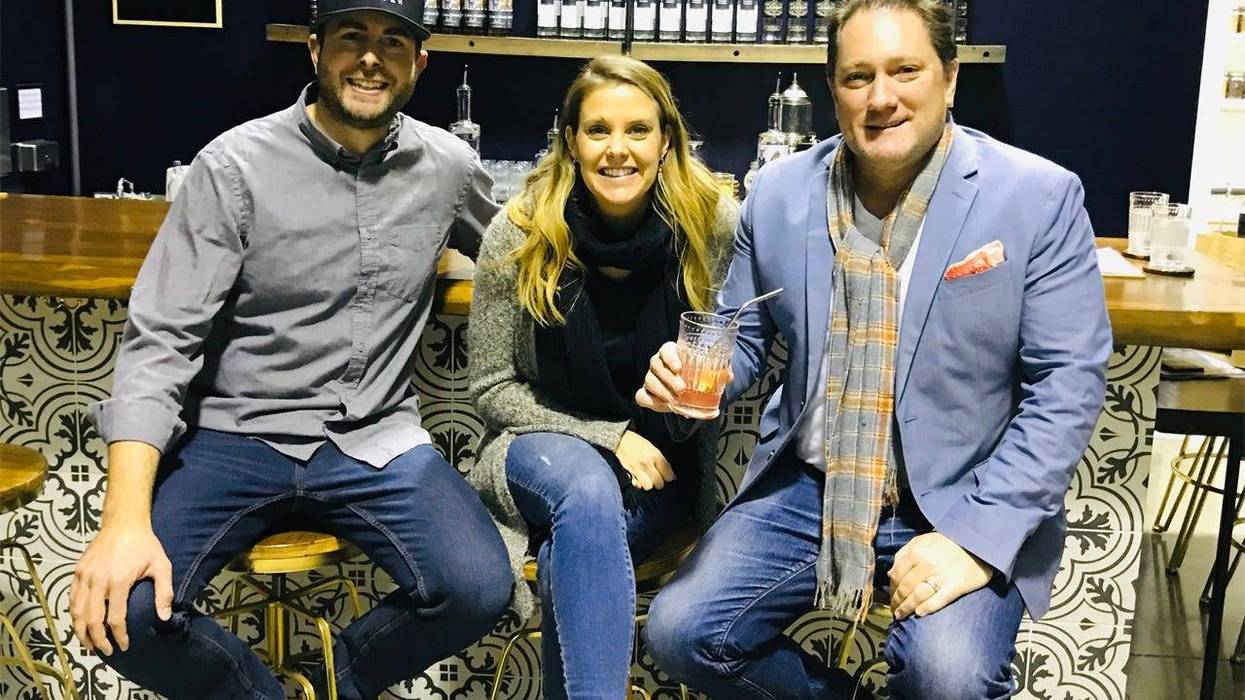Joshua and Sarah Opatz of Young & Yonder Spirits with Liam (Photo credit: Foodie Chap/Liam Mayclem)