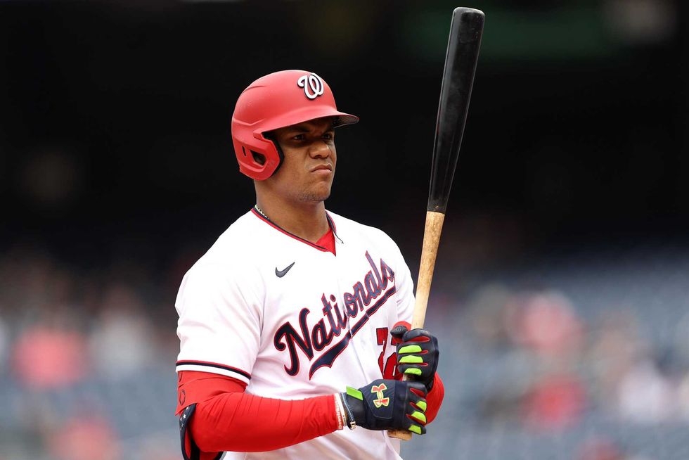 Juan Soto steps up to the plat for the Nationals