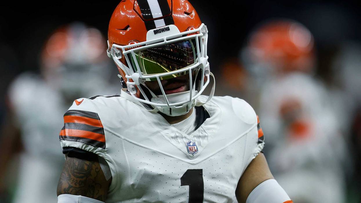 Juan Thornhill #1 of the Cleveland Browns looks on during the game against the New Orleans Saints at Caesars Superdome on November 17, 2024 in New Orleans, Louisiana.
