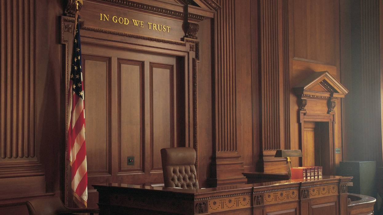 Judge Pronouncing Sentence, striking Gavel