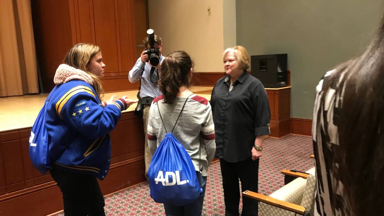Judy Shepard at Anti-Defamation League youth conference in Philadelphia.