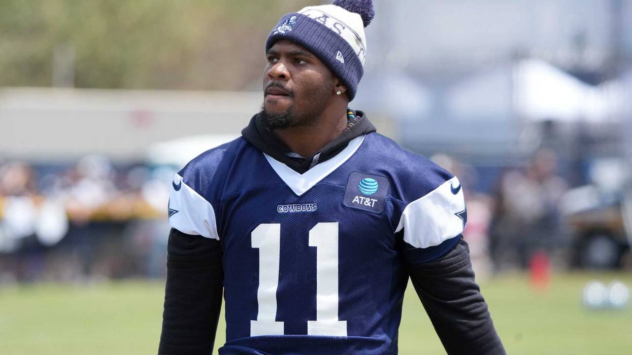 Jul 26, 2025; Oxnard, CA, USA; Dallas Cowboys defensive end Micah Parsons (11) at training camp at the River Ridge Fields. Mandatory Credit: Kirby Lee-Imagn Images