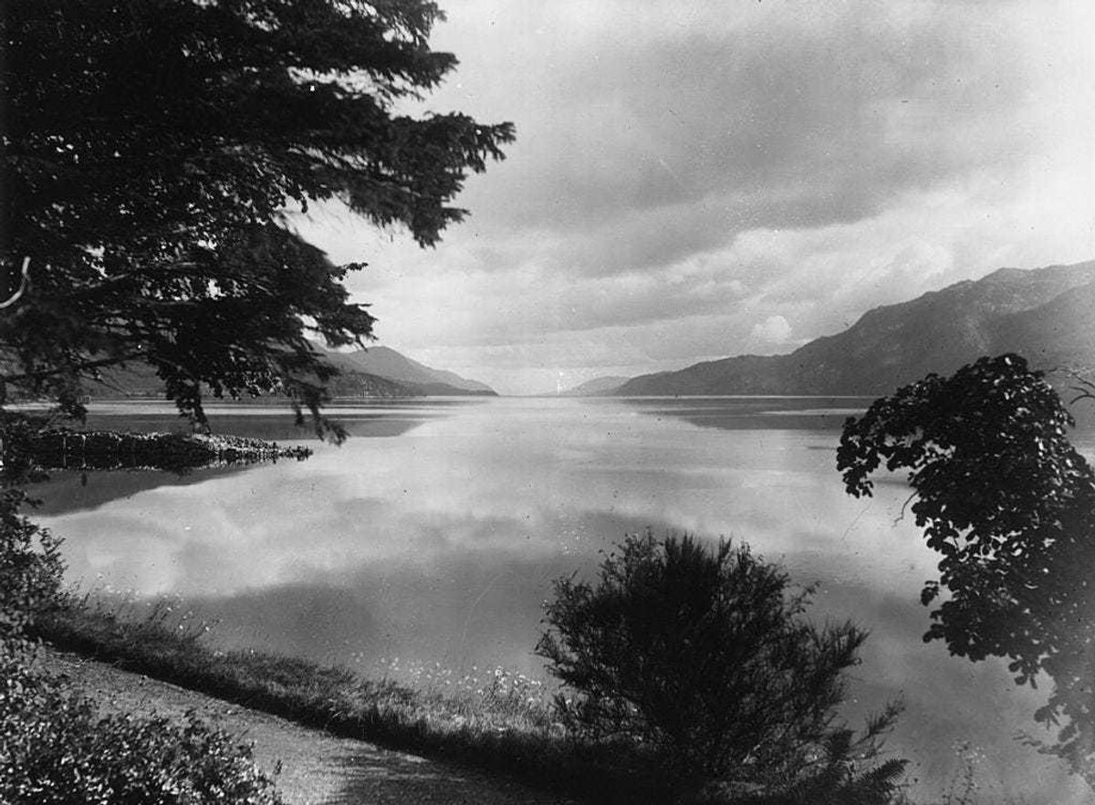 July 1937: One of the largest of the Scottish lochs and home of the Loch Ness monster, Loch Ness in the Great Glen. (Photo by Fox Photos/Getty Images)