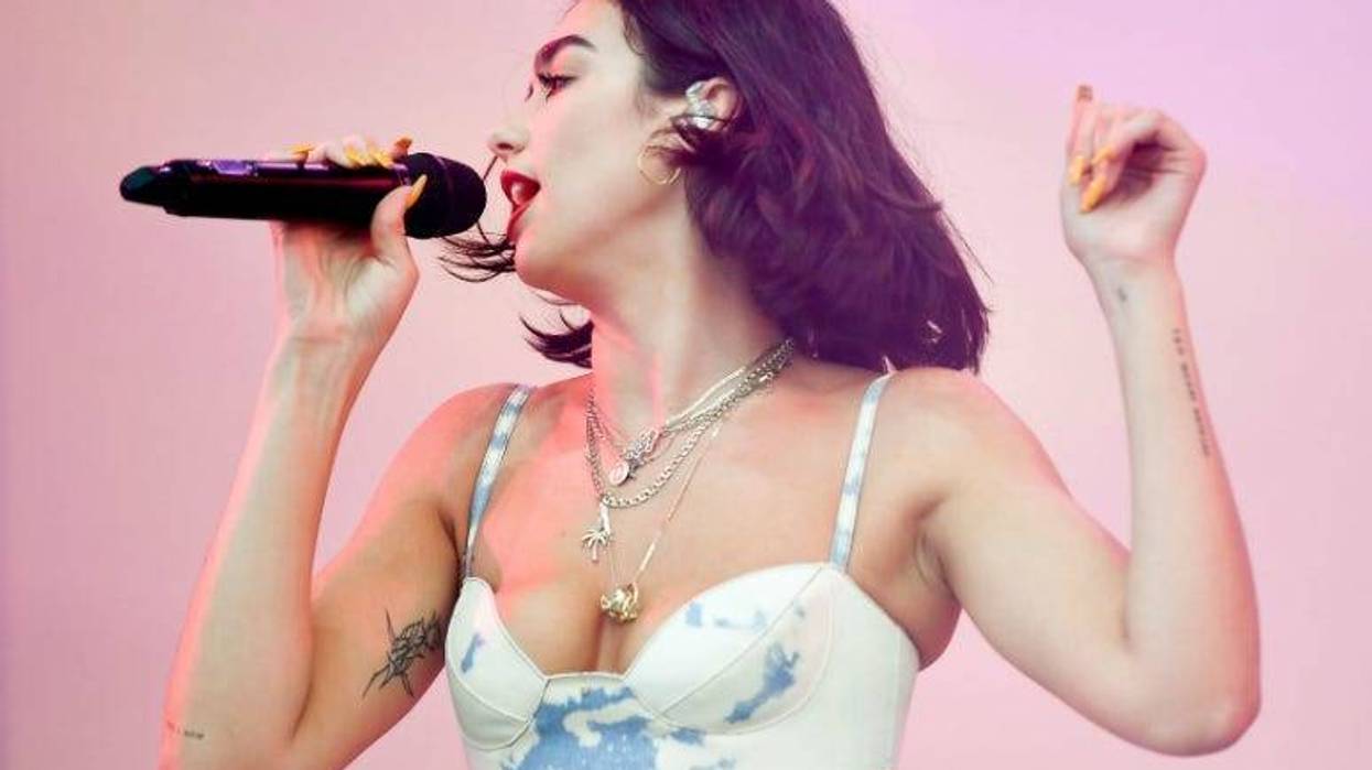 June 10, 2018; Manchester, TN, USA; Dua Lipa performs at the Bonnaroo Music and Arts Festival.