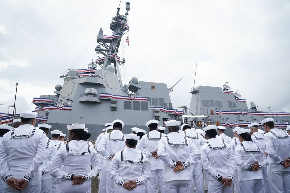 June 24, 2023; Baltimore, MD, USA; Commissioning ceremony for the USS Carl M. Levin (DDG 120) in Baltimore, MD on Saturday, June 24, 2023.