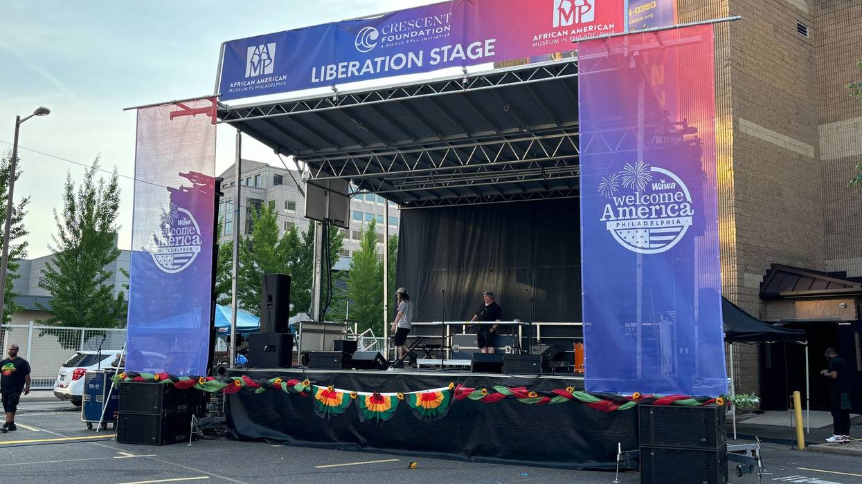 Juneteenth setup, African American Museum in Philadelphia