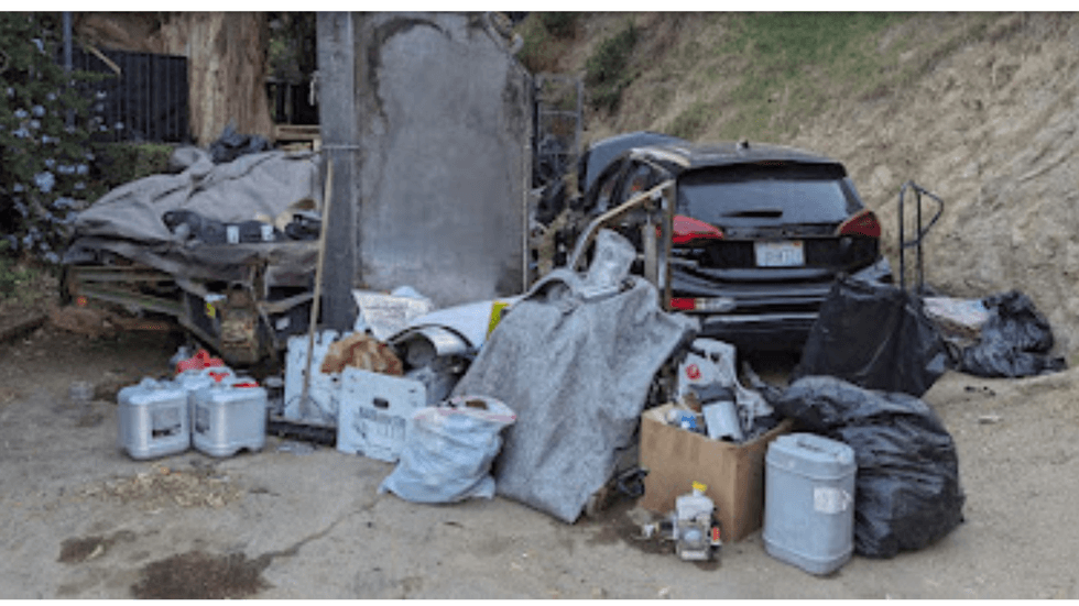 junk in yard