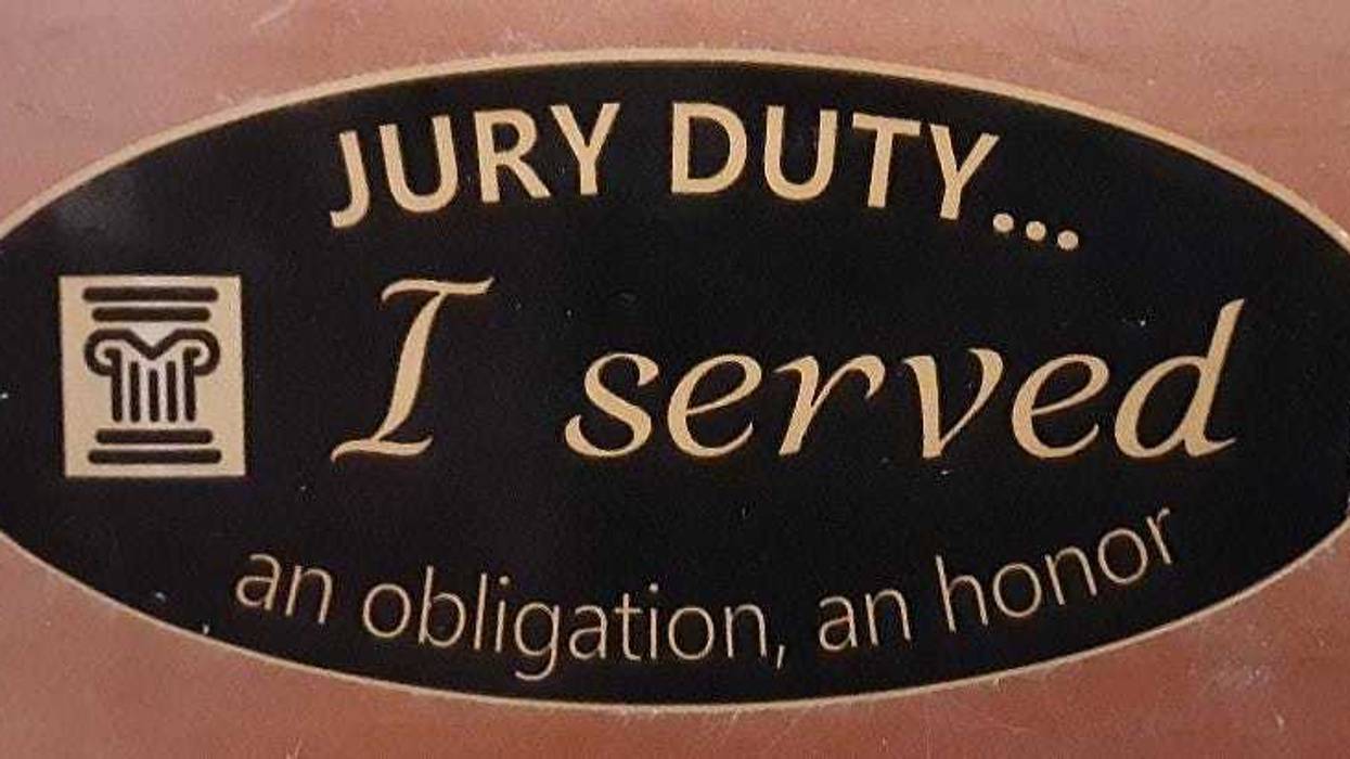 Jury duty sticker