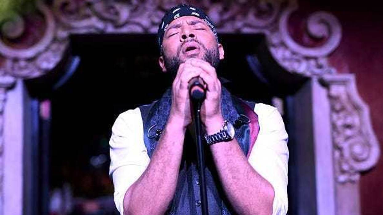 Jussie Smollett performs onstage during amfAR Dance2Cure at Bardot on December 1, 2018 in Hollywood, California.