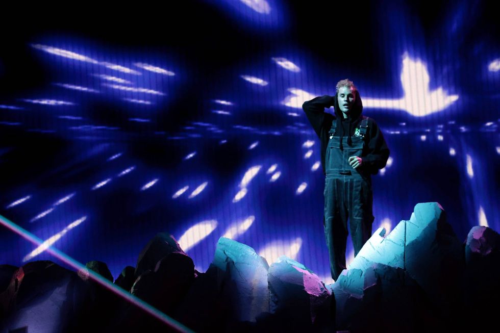 Justin Bieber performing