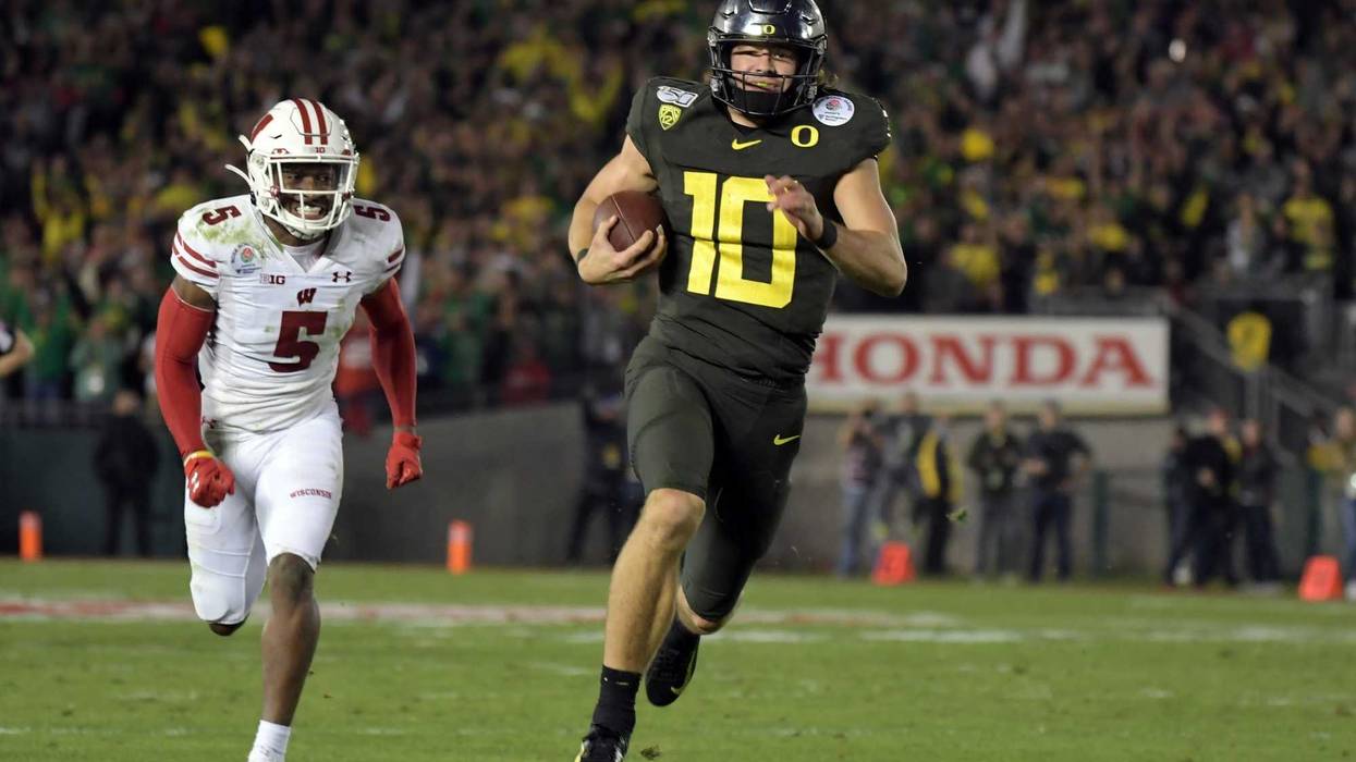 Justin Herbert Oregon Ducks 2020 Rose Bowl
