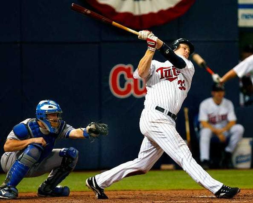 Justin Morneau #33 of the Minnesota Twins.