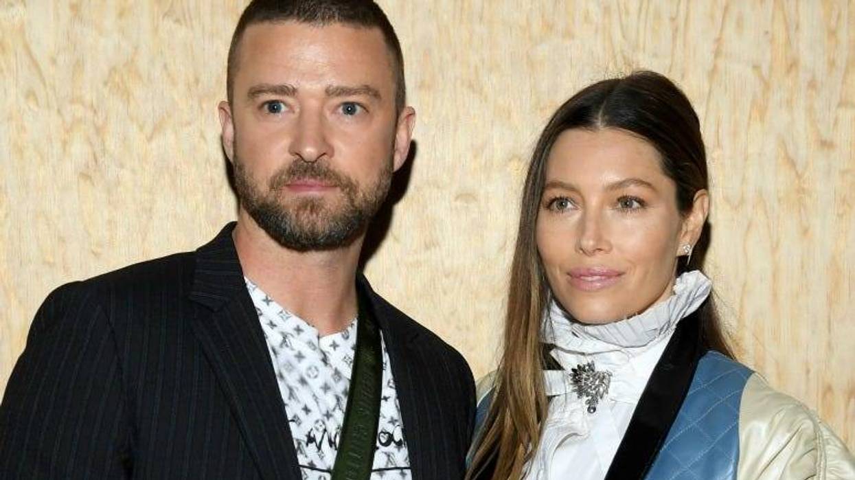 Justin Timberlake and Jessica Biel attend the Louis Vuitton Womenswear Spring/Summer 2020 show