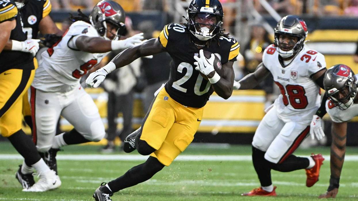 Kaleb Johnson running v Tampa Bay