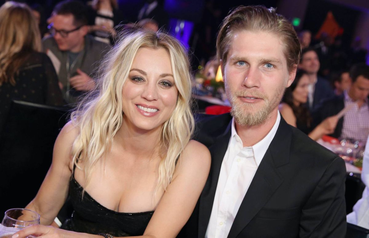 Kaley Cuoco and Karl Cook attend Seth Rogen's Hilarity For Charity at Hollywood Palladium