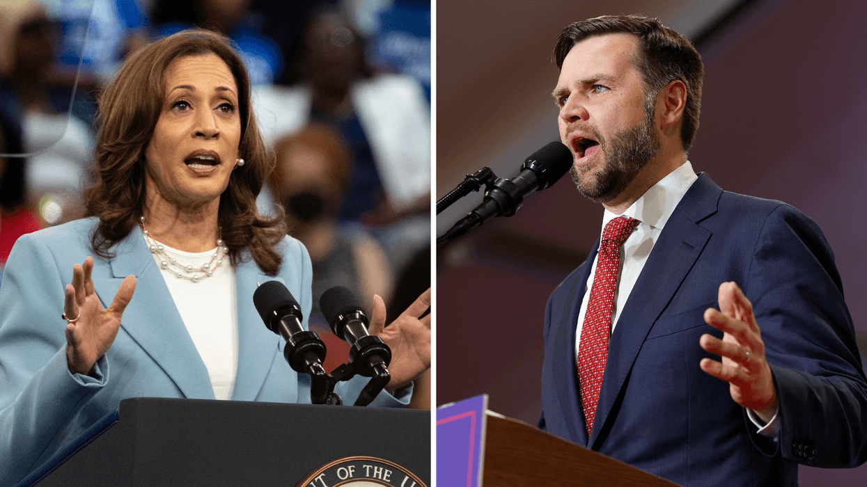 Kamala Harris and JD Vance