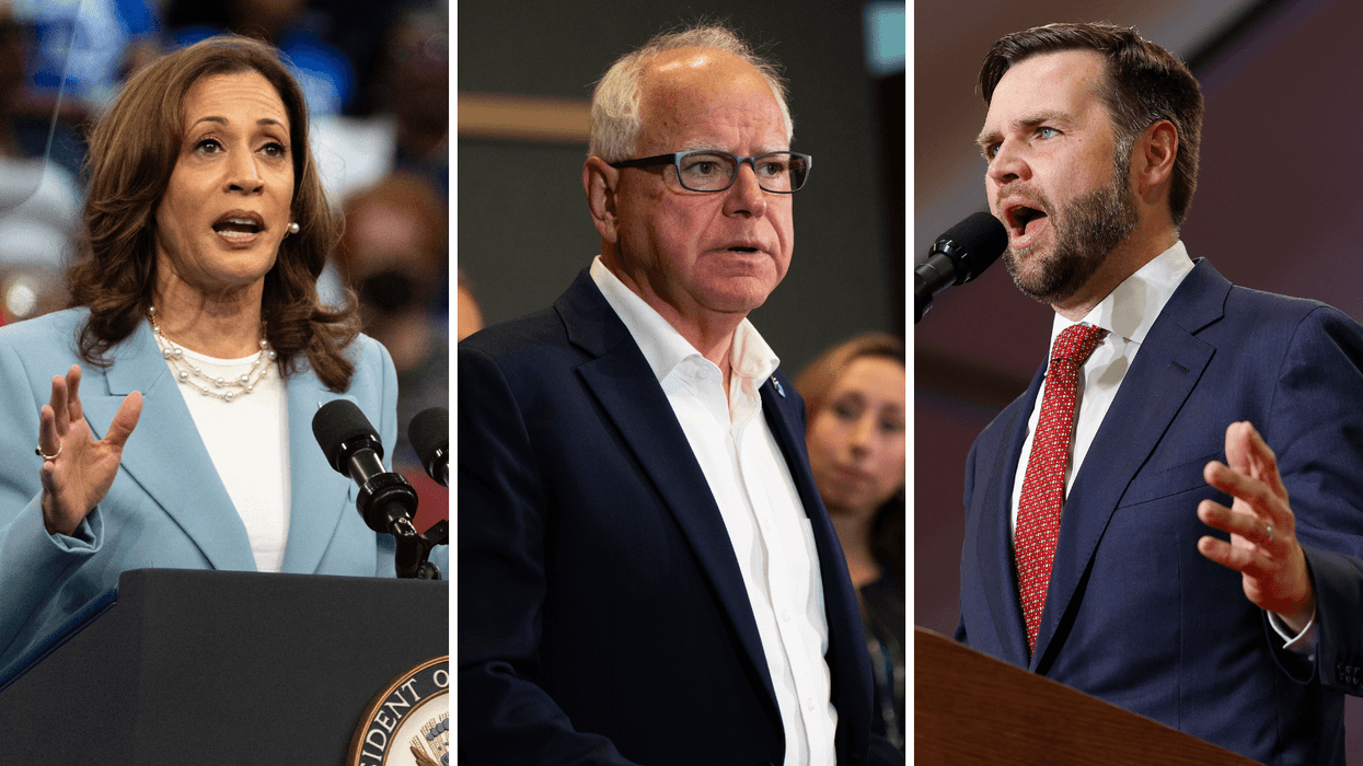 Kamala Harris and JD Vance