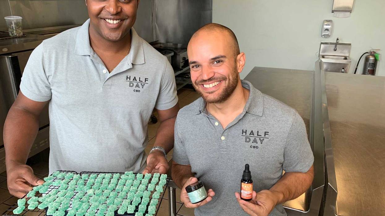 Kameron Norwood and Dave DiCosola, founders of Half Day CBD