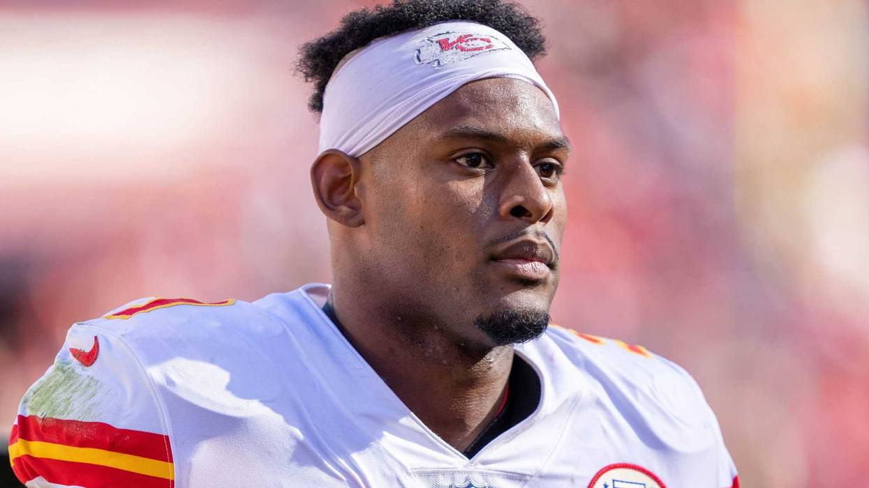 ; Kansas City Chiefs wide receiver JuJu Smith-Schuster (9) during halftime against the San Francisco 49ers